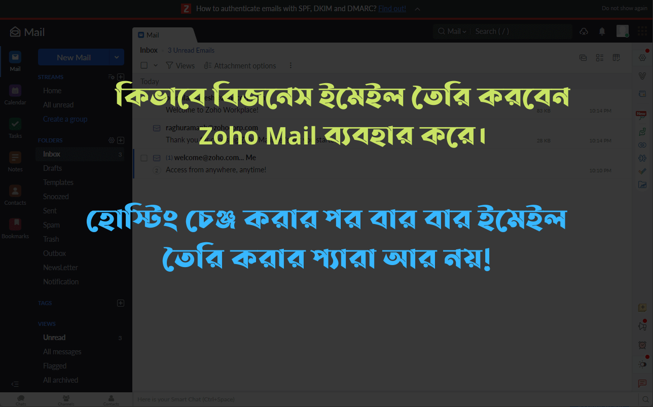 how to create business email with zoho mail