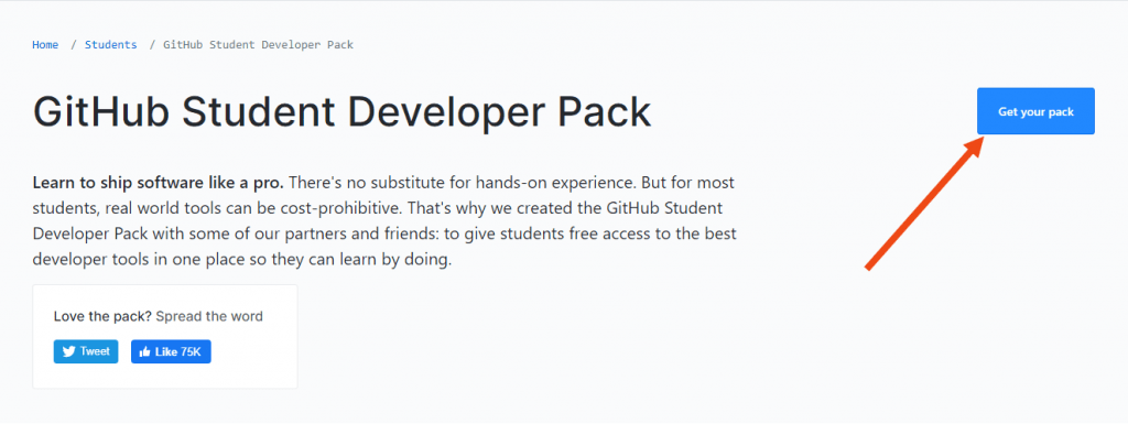 get student pack