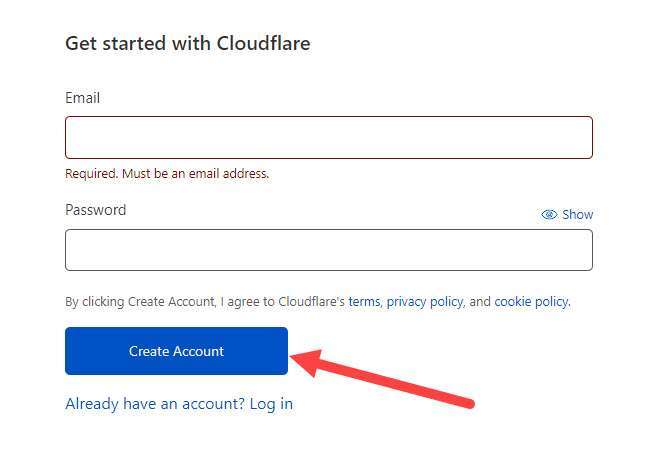 cloudflare account