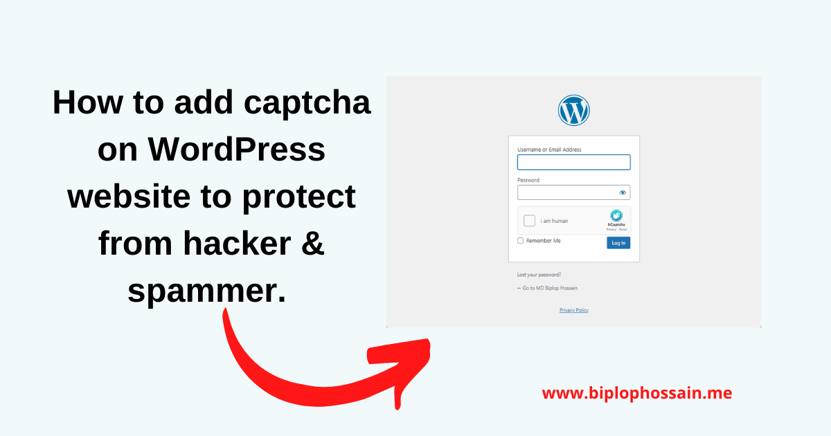 how add captcha on wordpress website